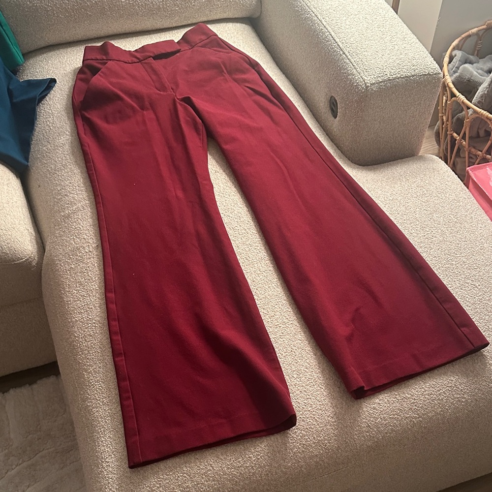 Express Deep Red Wide Leg Women's Pants